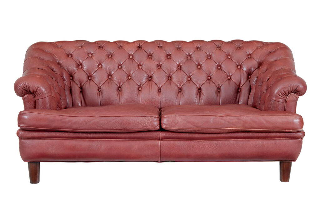 Pair of Mid 20th Century Leather Chesterfield Sofas — image 2