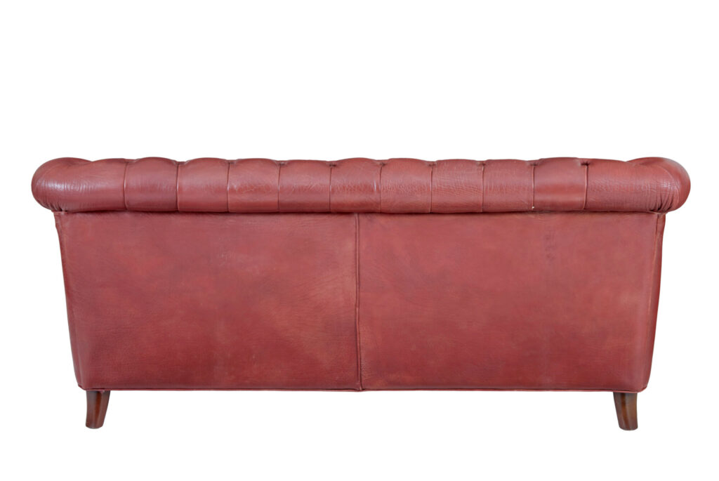 Pair of Mid 20th Century Leather Chesterfield Sofas — image 7