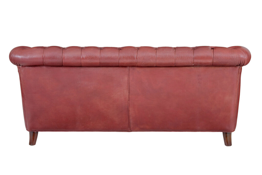 Pair of Mid 20th Century Leather Chesterfield Sofas — image 6