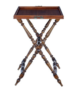Early 20th Century Walnut Butlers Tray on Stand — thumbnail 6