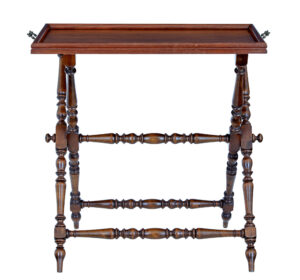 Early 20th Century Walnut Butlers Tray on Stand — thumbnail 5