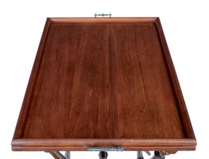 Early 20th Century Walnut Butlers Tray on Stand — thumbnail 4
