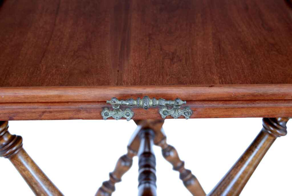 Early 20th Century Walnut Butlers Tray on Stand — image 2