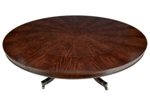 Large Regency Revival English Made Mahogany Jupe Dining Table — thumbnail 7