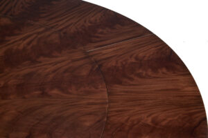 Large Regency Revival English Made Mahogany Jupe Dining Table — thumbnail 6