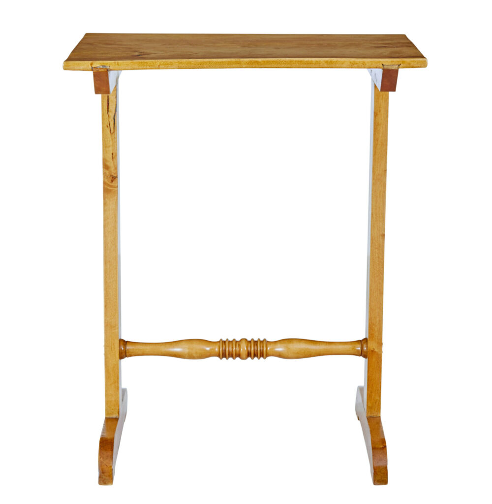 Swedish Early 20th Century Birch Side Table — image 7