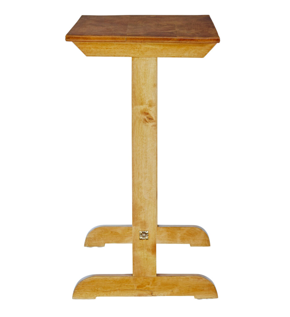 Swedish Early 20th Century Birch Side Table — image 5