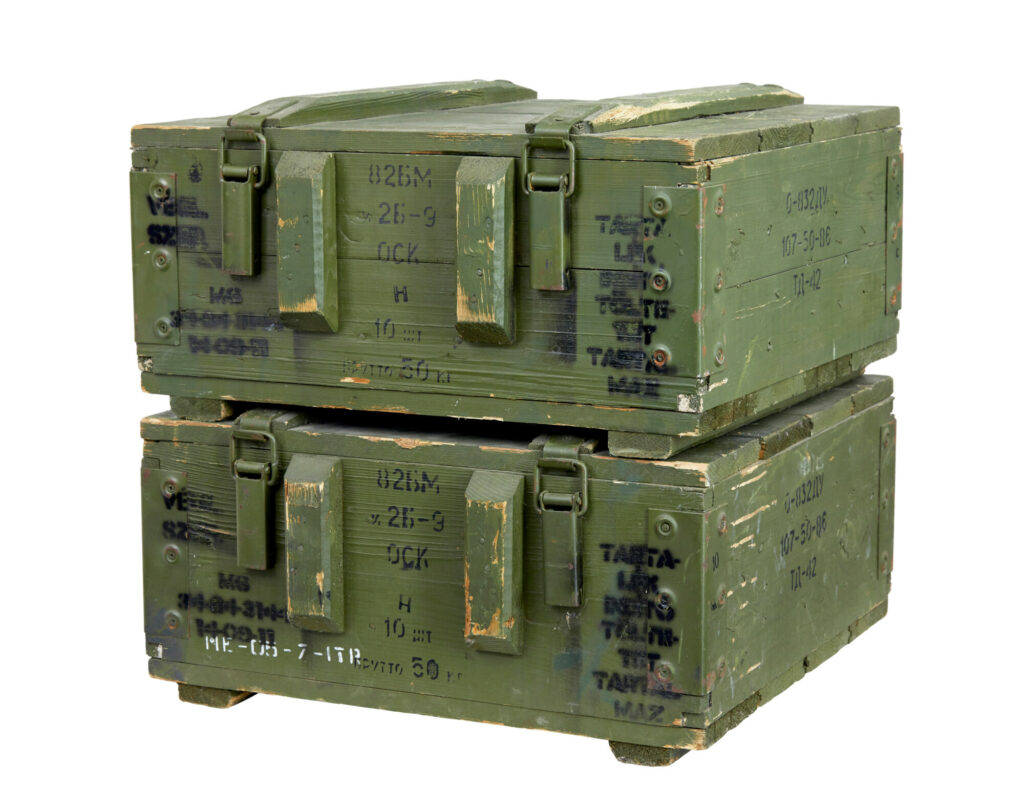 Pair of Mid 20th Century Swedish Pine Ammo Boxes