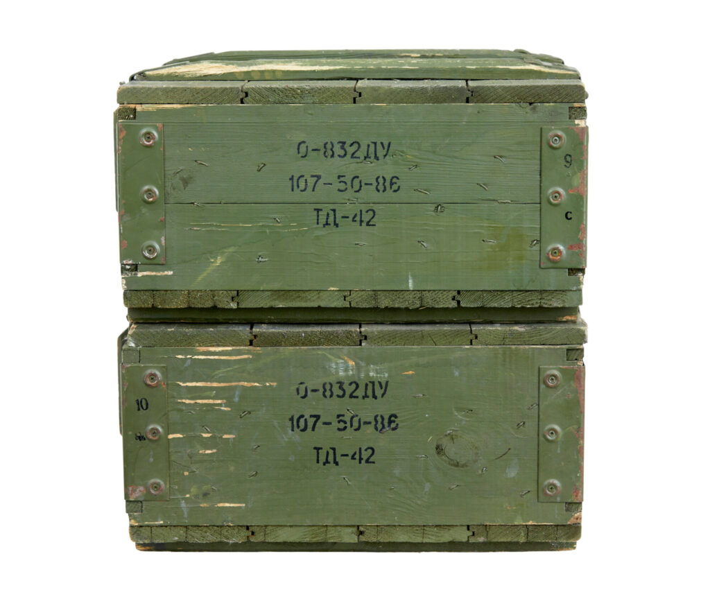 Pair of Mid 20th Century Swedish Pine Ammo Boxes — image 6