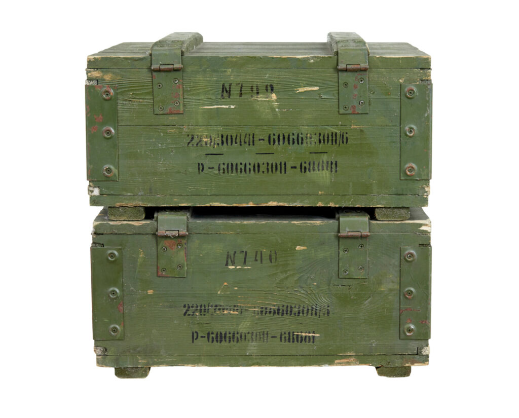 Pair of Mid 20th Century Swedish Pine Ammo Boxes — image 5