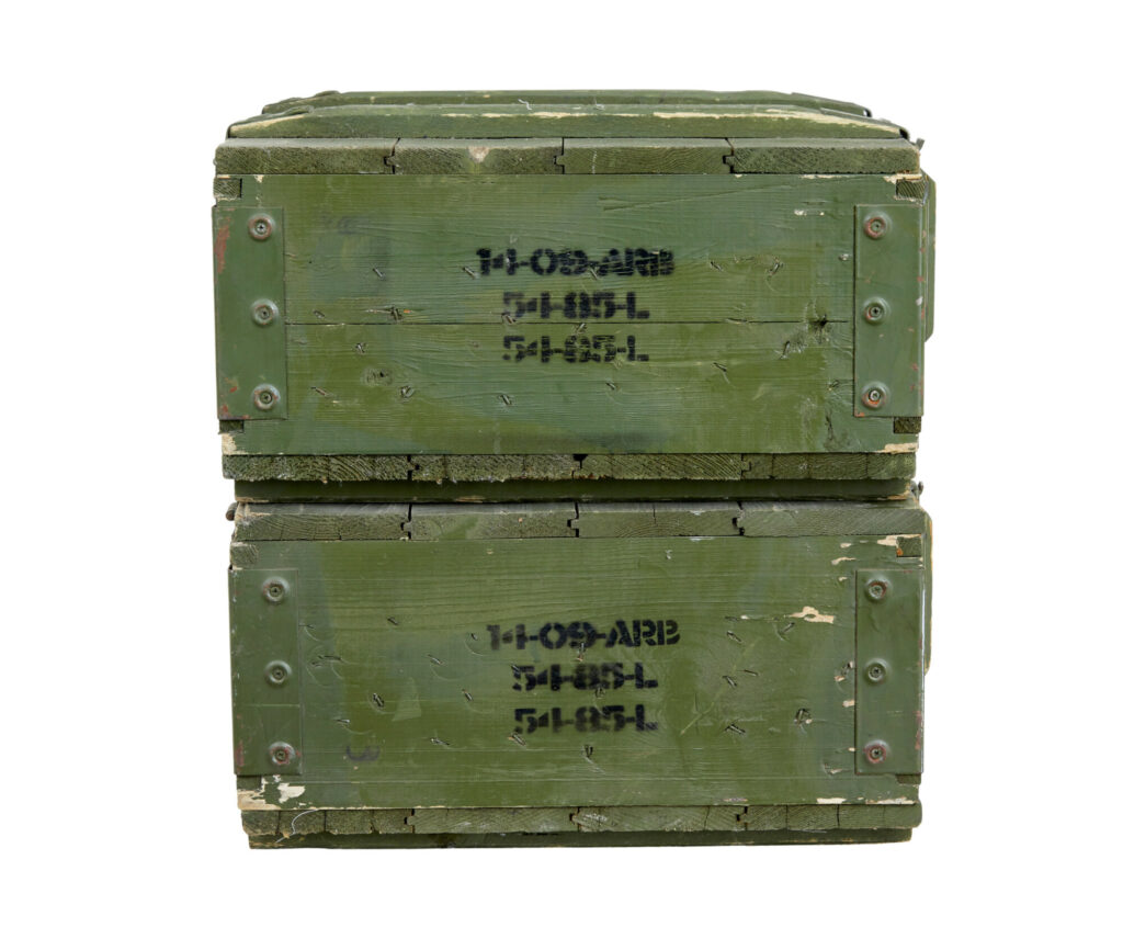 Pair of Mid 20th Century Swedish Pine Ammo Boxes — image 4