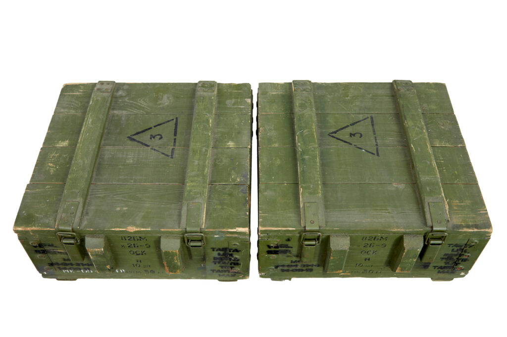 Pair of Mid 20th Century Swedish Pine Ammo Boxes — image 3