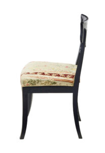 Set of 6 Scandinavian Carved and Hand Painted Dining Chairs — thumbnail 7