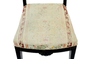 Set of 6 Scandinavian Carved and Hand Painted Dining Chairs — thumbnail 2
