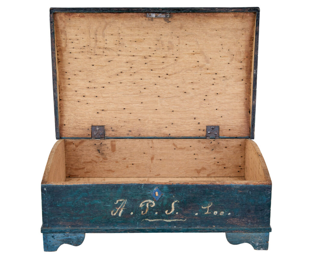 19th Century Painted Swedish Desktop Box — image 6