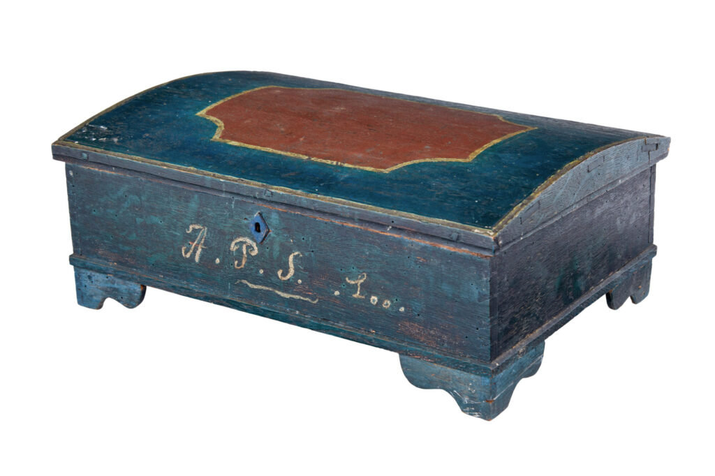 19th Century Painted Swedish Desktop Box — image 5