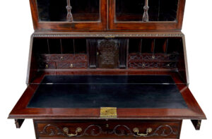Early 19th Century Carved Mahogany Bureau Bookcase — thumbnail 6