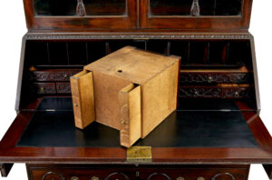 Early 19th Century Carved Mahogany Bureau Bookcase — thumbnail 4