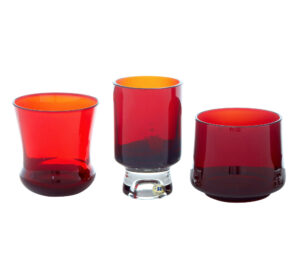 5 Pieces of 1950’s Scandinavian Red Art Glass by Monica Bratt — thumbnail 2