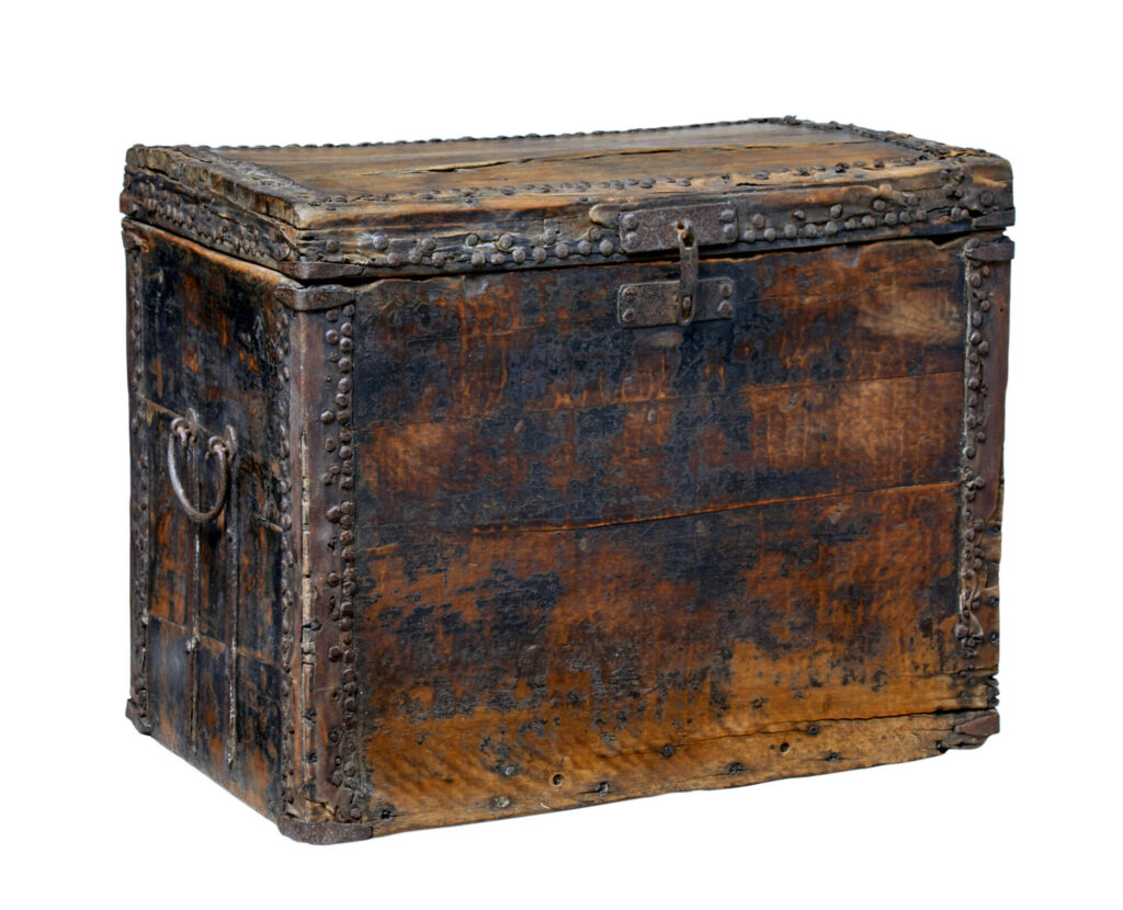 18th Century Chinese Hard Wood Coffer Chest