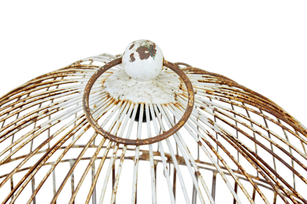 19th Century Large Wire Frame Decorative Bird Cage — image 7