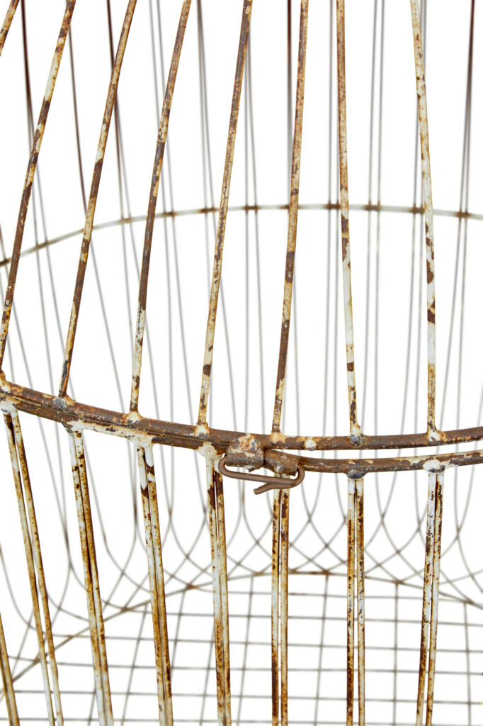 19th Century Large Wire Frame Decorative Bird Cage — image 6