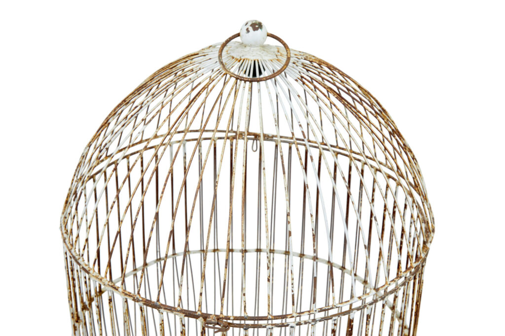 19th Century Large Wire Frame Decorative Bird Cage — image 5
