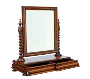 Mid 19th Century Carved Walnut Toilet Mirror — thumbnail 8