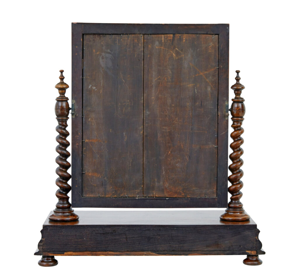 Mid 19th Century Carved Walnut Toilet Mirror — image 5