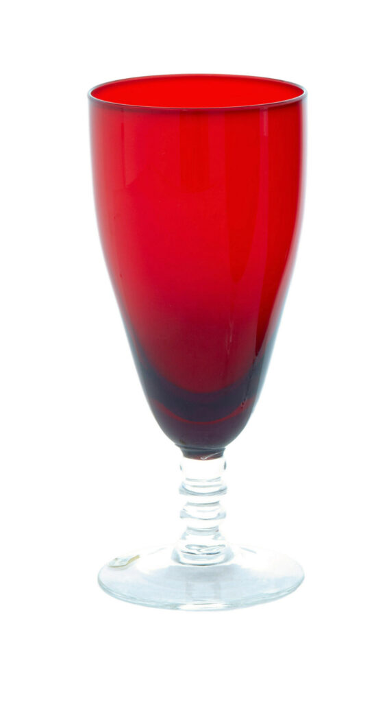 Set of 4 1950’s Scandinavian Red Wine Glasses by Monica Bratt — image 4