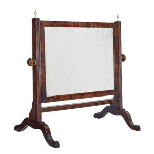 19TH CENTURY MAHOGANY TOILET MIRROR