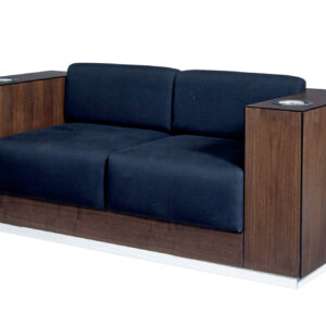 MODERN WALNUT SOFA FITTED WITH KAELO WINE COOLERS