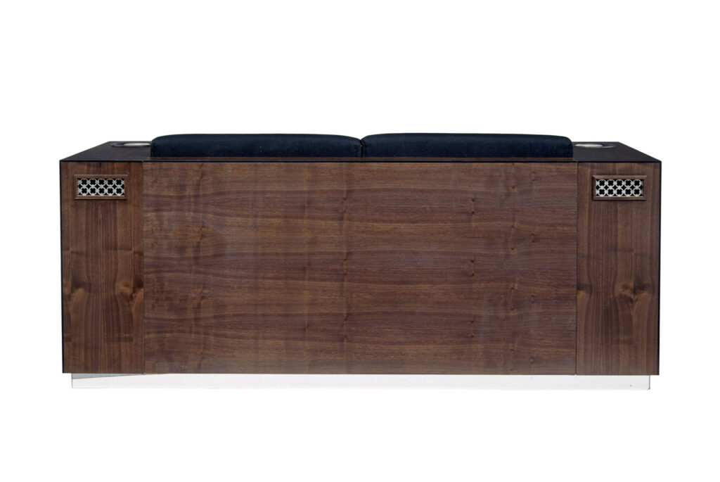 Modern Walnut Sofa Fitted with Kaelo Wine Coolers — image 10