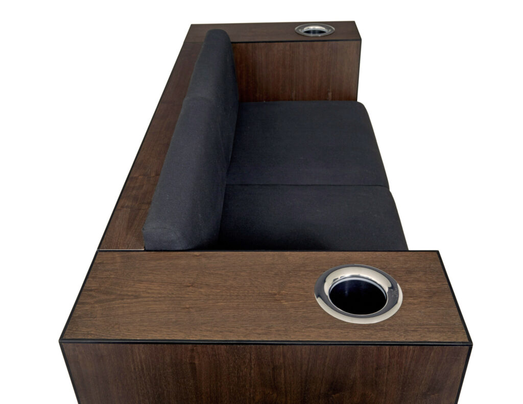 Modern Walnut Sofa Fitted with Kaelo Wine Coolers — image 8