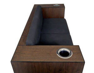 Modern Walnut Sofa Fitted with Kaelo Wine Coolers — thumbnail 8