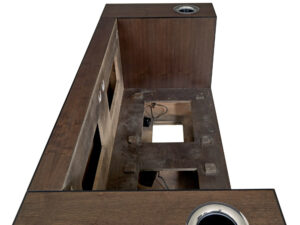 Modern Walnut Sofa Fitted with Kaelo Wine Coolers — thumbnail 7