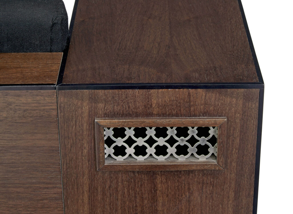 Modern Walnut Sofa Fitted with Kaelo Wine Coolers — image 4