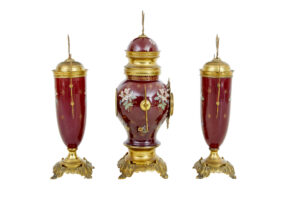 19th Century French Decorative Toleware Garniture Set — thumbnail 6