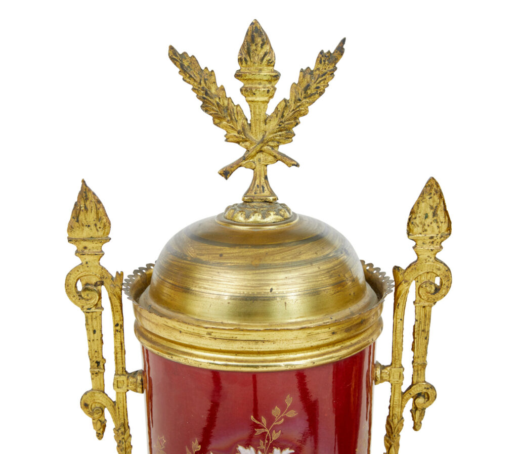 19th Century French Decorative Toleware Garniture Set — image 2