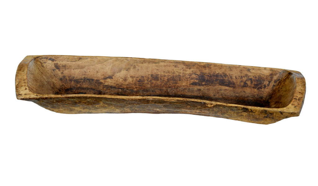Large Early 20th Century Dug Out Bowl — image 1