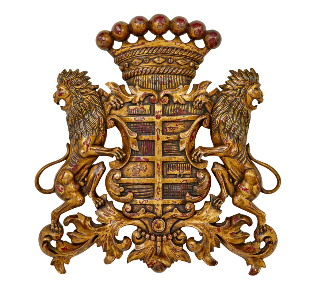Decorative Hand Carved Heraldic Coat of Arms