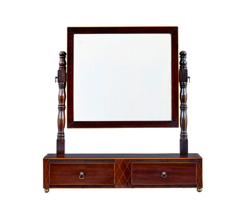 19th Century Victorian Mahogany Toilet Mirror — image 2