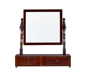 19th Century Victorian Mahogany Toilet Mirror — thumbnail 2