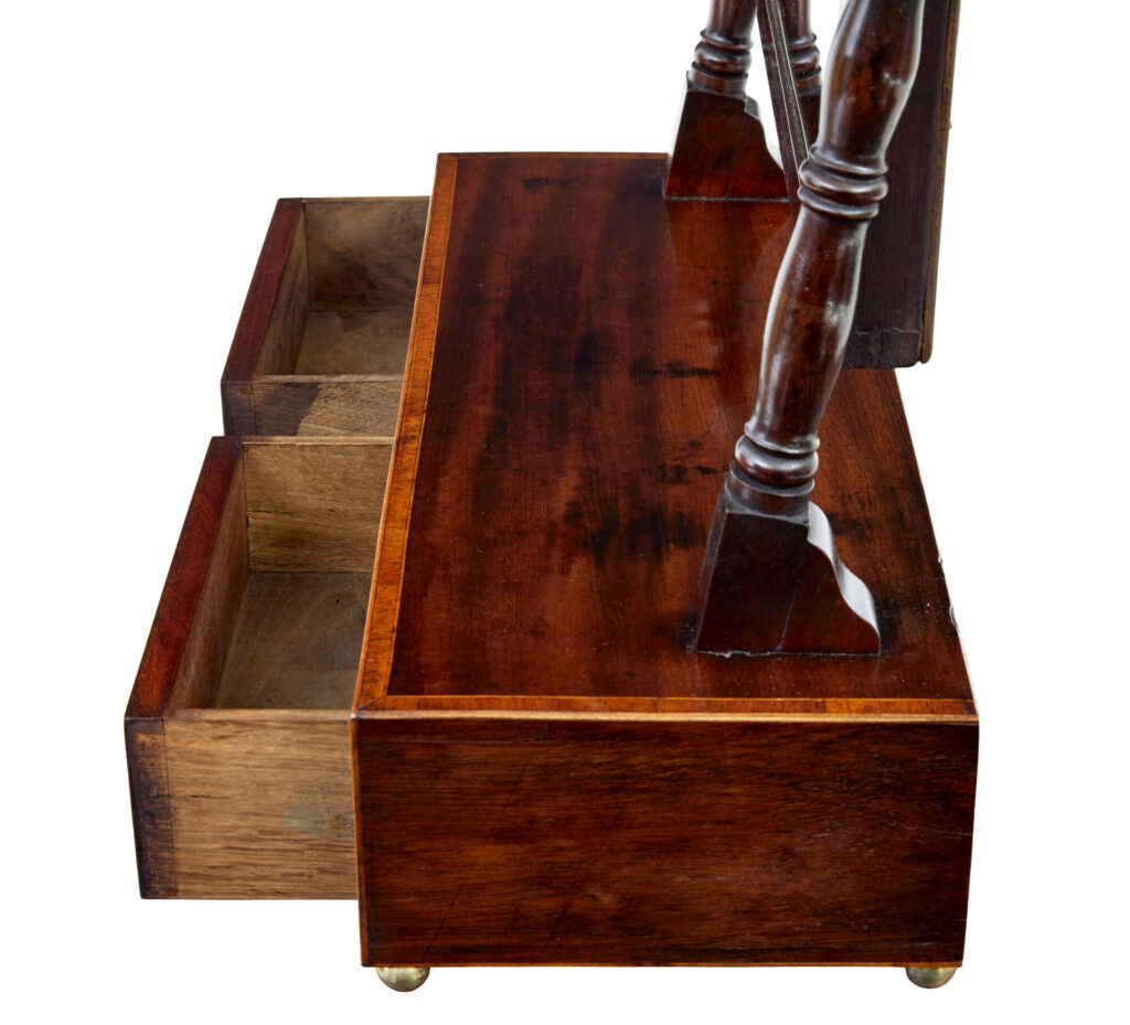 19th Century Victorian Mahogany Toilet Mirror — image 3