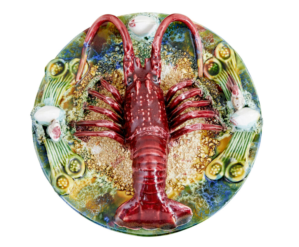 Mid 20th Century Decorative Palissy Lobster Plate