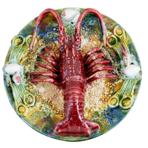 MID 20TH CENTURY DECORATIVE PALISSY LOBSTER PLATE