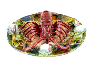 Mid 20th Century Decorative Palissy Lobster Plate — thumbnail 3