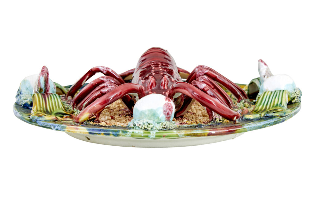 Mid 20th Century Decorative Palissy Lobster Plate — image 2