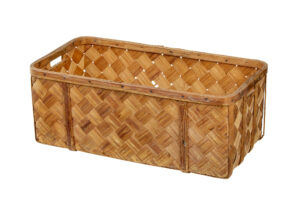 SWEDISH RUSTIC 19TH CENTURY PINE WOVEN BASKET