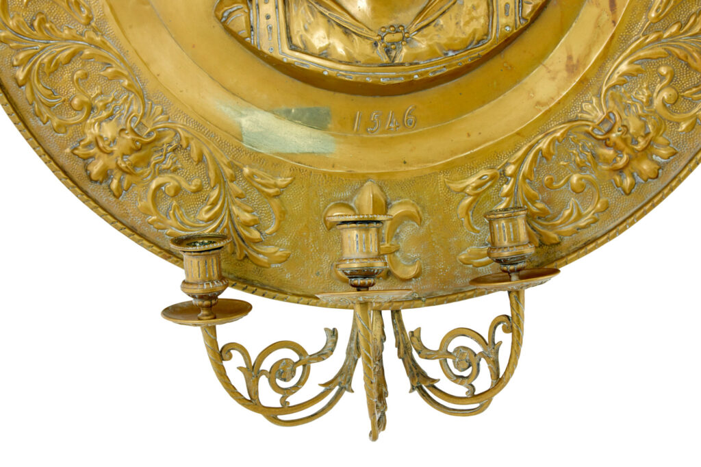 Pair of 19th Century French Brass Sconces — image 6
